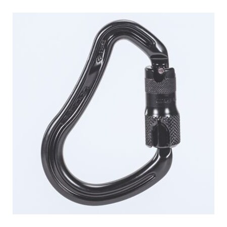 Msa Safety Aluminum Carabiner, 1" Gate Opening, Auto-Locking, Black SRCA883